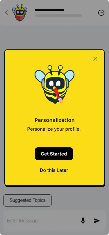 Log in and set goals