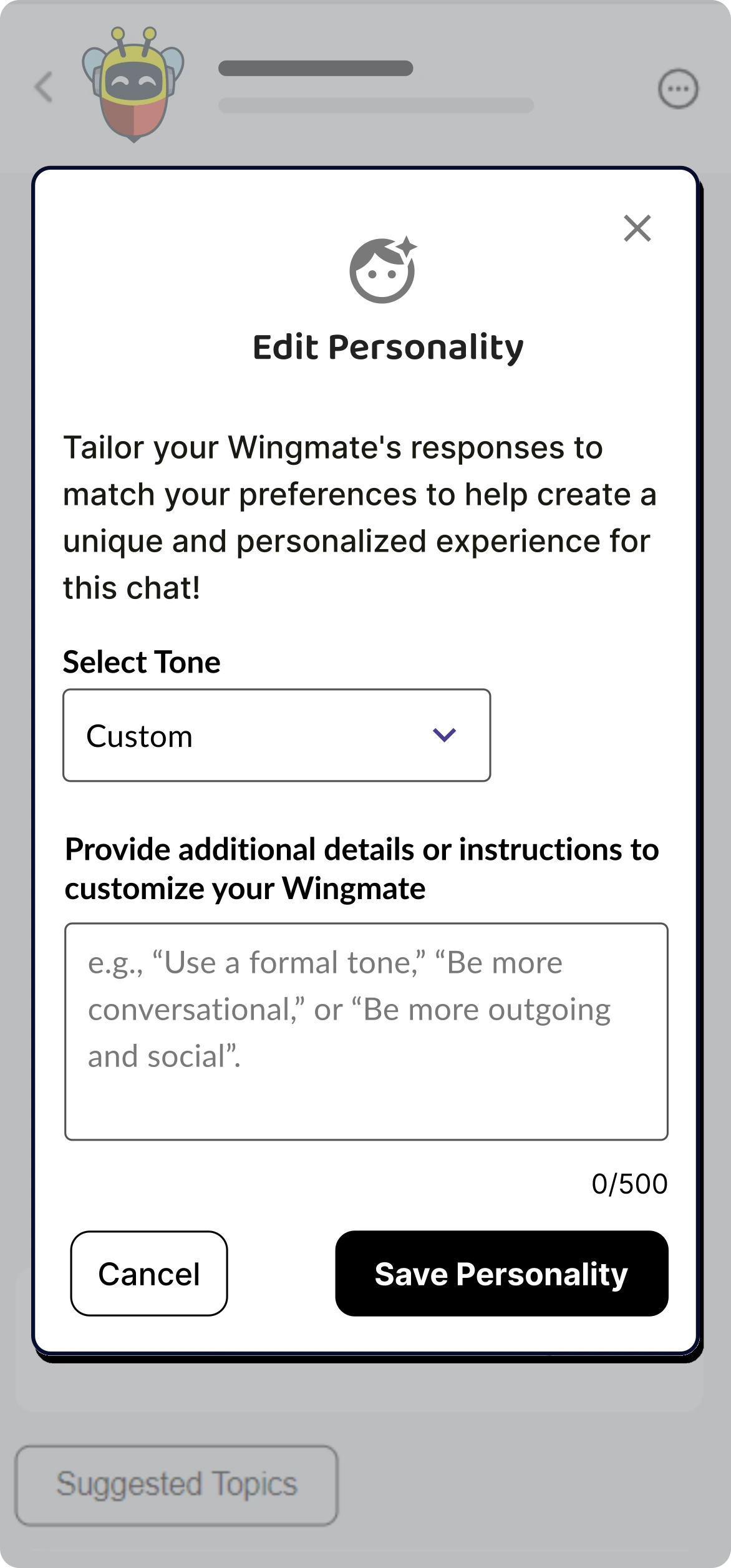Set preferences